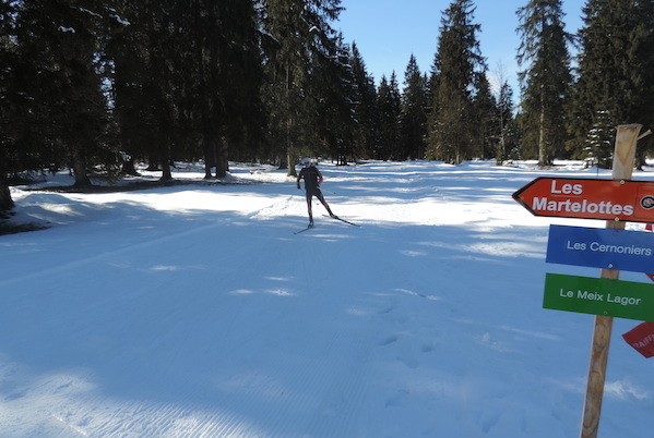 GTJ, Grande Traversée du Jura 2014, 185km en non stop par équipe de 2 et en ski de fond.