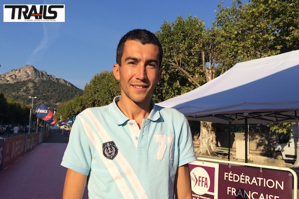 Arnaud Bonin au départ des Championnats de France de Trail court 2014