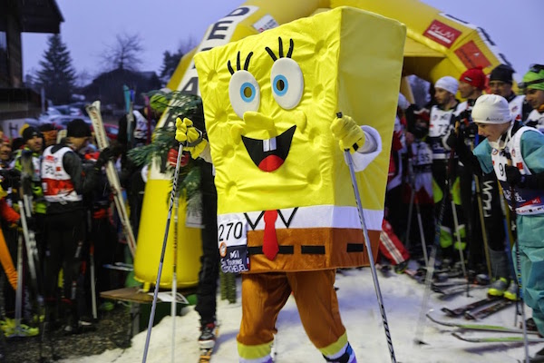Bilan des Millet Ski Touring Courchevel 2015 7 Mireille Franchino déguisé en Bob l’éponge (3ème prix du jury).
