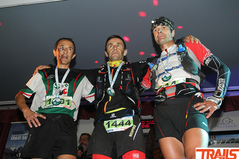 Grand Raid des Pyrénées 2015 3 Pierre Saucy, frédéric laxalde et Mael Prigent, le podium du 120 km