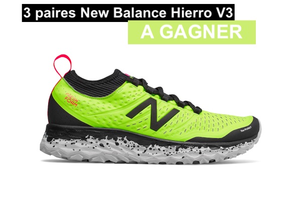 3 paires New Balance Hierro V3 a gagner
