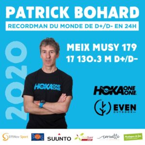 Record du monde de D+ : D- en 24h pour P. Bohard