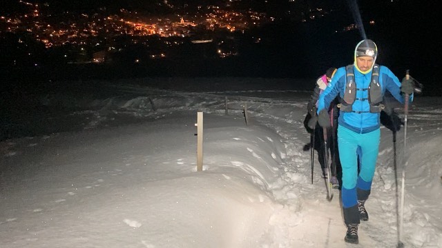 Nuit froide sur l'Ultra Snow Trail des Pays du Mont-Blanc 2022